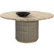 Riviera 60 X 30 inch Natural / Taupe Outdoor Dining Table